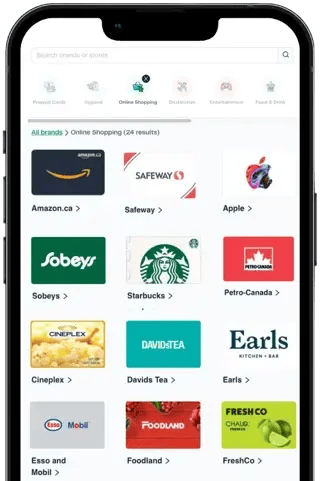 cell phone with canadian gift card options displayed no shadow-1