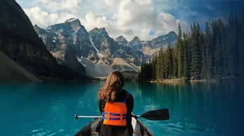 woman rowing in canada
