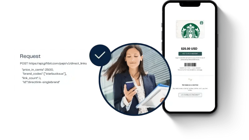 starbucks call api woman on phone